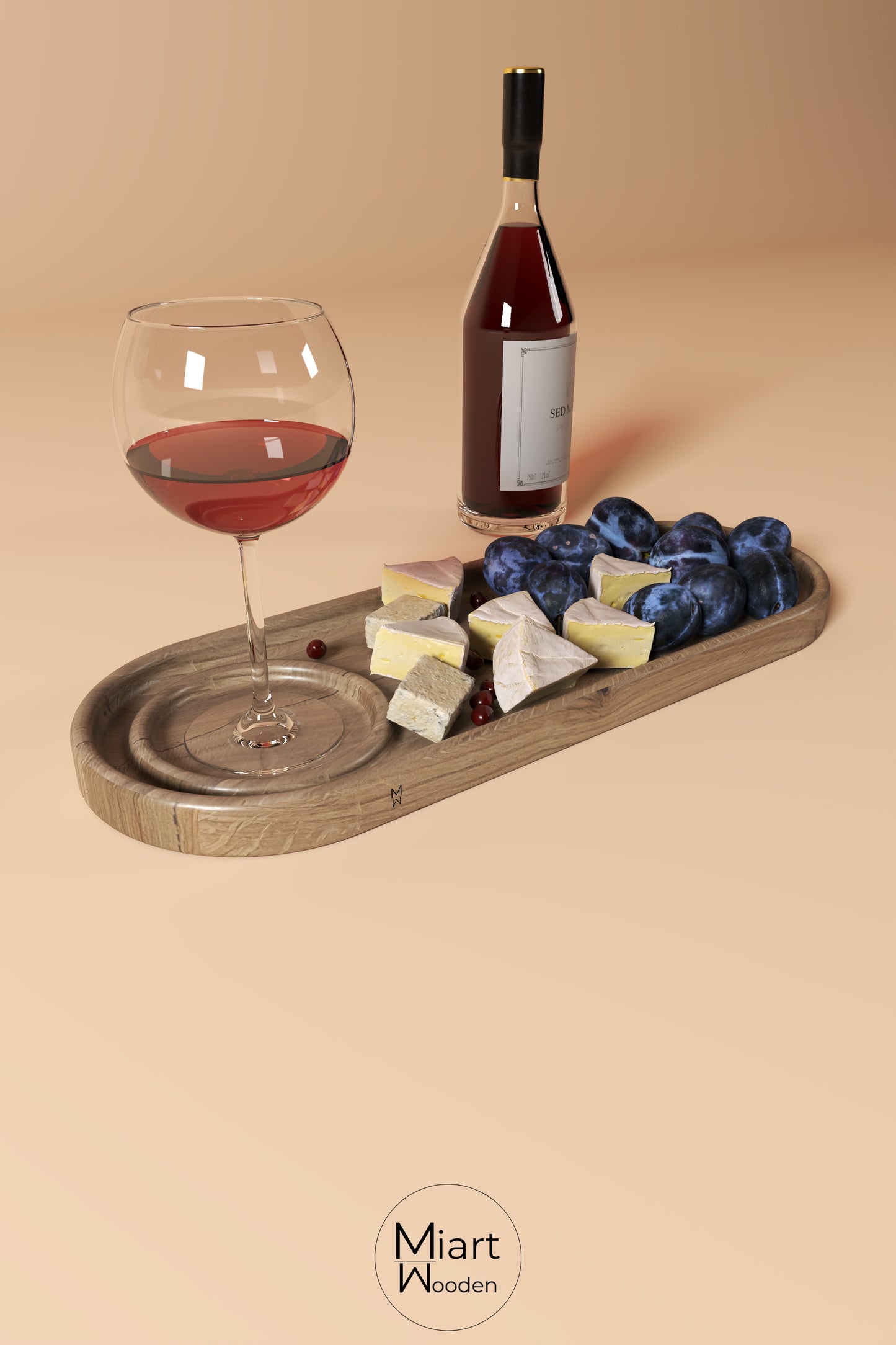 Serving The Night | Solid Oak Serving Board and Decorative Object
