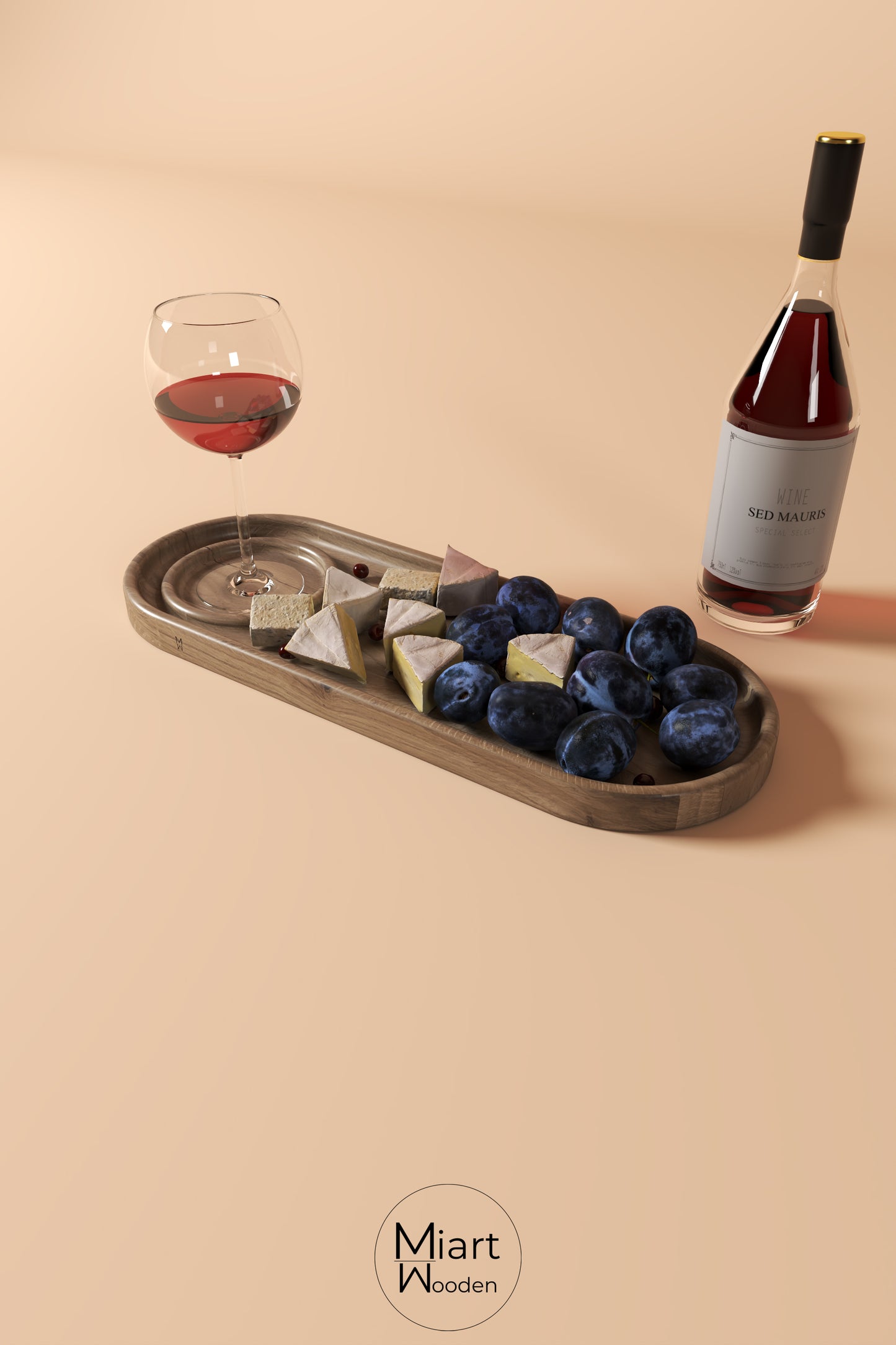 Serving The Night | Solid Oak Serving Board and Decorative Object